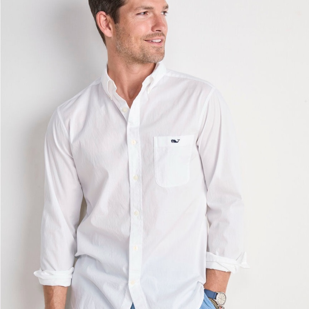 Vineyard Vines Men's White Tucker Shirt